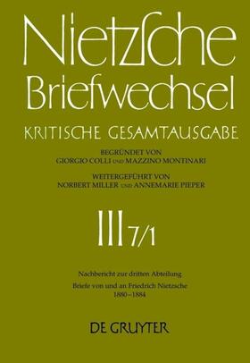Müller-Buck / Schmid / Miller | Briefe von und an Friedrich Nietzsche Januar 1880 - Dezember 1884 | E-Book | sack.de