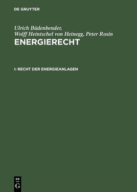 Büdenbender / Heintschel von Heinegg / Rosin | Recht der Energieanlagen | E-Book | sack.de