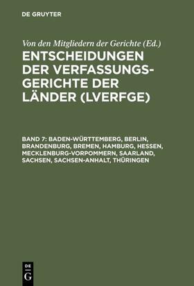 Baden-Württemberg, Berlin, Brandenburg, Bremen, Hamburg, Hessen, Mecklenburg-Vorpommern, Saarland, Sachsen, Sachsen-Anhalt, Thüringen | E-Book | sack.de