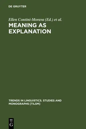 Contini-Morava / Goldberg | Meaning as Explanation | E-Book | sack.de