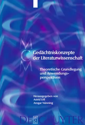 Erll / Nünning |  Gedächtniskonzepte der Literaturwissenschaft | eBook | Sack Fachmedien