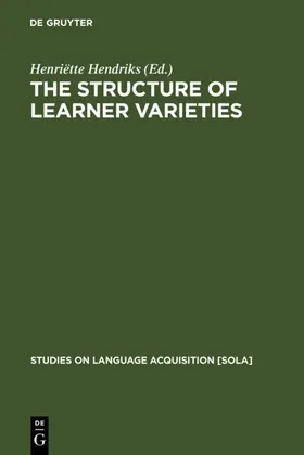 Hendriks | The Structure of Learner Varieties | E-Book | www.sack.de