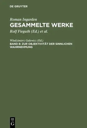 Galewicz |  Zur Objektivität der sinnlichen Wahrnehmung | eBook | Sack Fachmedien