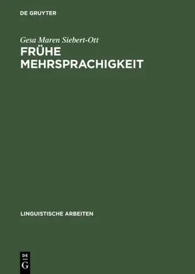 Siebert-Ott |  Frühe Mehrsprachigkeit | eBook | Sack Fachmedien