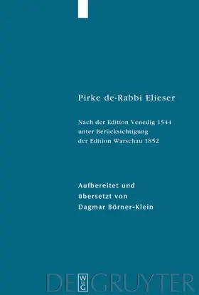 Börner-Klein | Pirke de-Rabbi Elieser | E-Book | www.sack.de