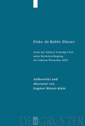 Börner-Klein |  Pirke de-Rabbi Elieser | eBook | Sack Fachmedien
