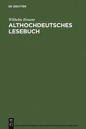 Braune / Ebbinghaus | Althochdeutsches Lesebuch | E-Book | www.sack.de