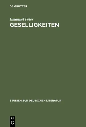 Peter |  Geselligkeiten | eBook | Sack Fachmedien
