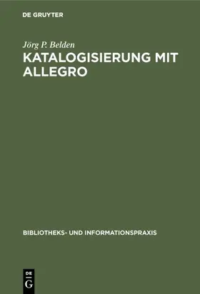 Belden |  Katalogisierung mit Allegro | eBook | Sack Fachmedien