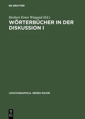 Wiegand |  Wörterbücher in der Diskussion I | eBook | Sack Fachmedien