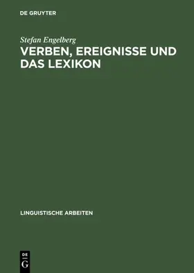 Engelberg | Verben, Ereignisse und das Lexikon | E-Book | www.sack.de