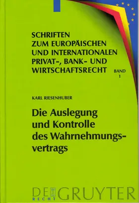 Riesenhuber |  Die Auslegung und Kontrolle des Wahrnehmungsvertrags | eBook | Sack Fachmedien