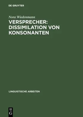 Wiedenmann | Versprecher: Dissimilation von Konsonanten | E-Book | www.sack.de