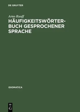 Ruoff |  Häufigkeitswörterbuch gesprochener Sprache | eBook | Sack Fachmedien
