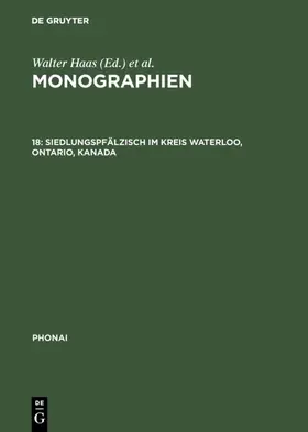 Karch / Mölleken |  Siedlungspfälzisch im Kreis Waterloo, Ontario, Kanada | eBook | Sack Fachmedien