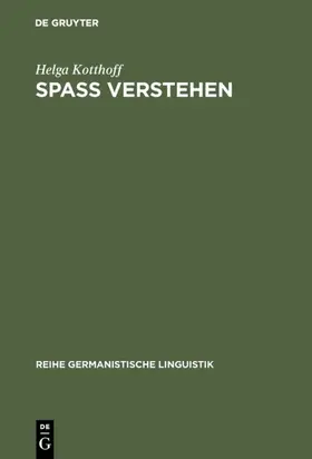 Kotthoff |  Spaß Verstehen | eBook | Sack Fachmedien