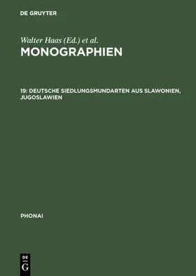 Popadic |  Deutsche Siedlungsmundarten aus Slawonien, Jugoslawien | eBook | Sack Fachmedien