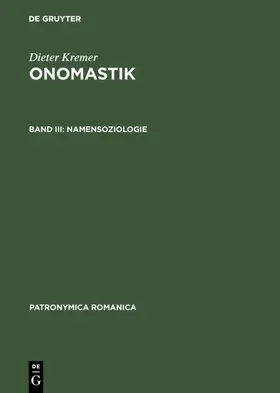 Namensoziologie | E-Book | www.sack.de