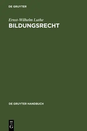 Luthe | Bildungsrecht | E-Book | www.sack.de
