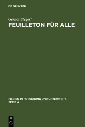 Stegert | Feuilleton für alle | E-Book | www.sack.de