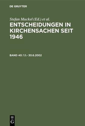 Hering / Muckel / Lentz | 1.1.- 30.6.2002 | E-Book | sack.de