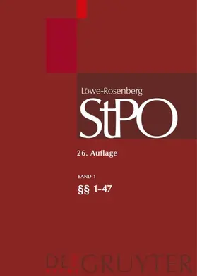 Erb / Gössel / Graalmann-Scheerer | Einleitung; §§ 1-47; Sachregister | E-Book | sack.de