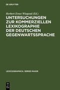 Wiegand |  Untersuchungen zur kommerziellen Lexikographie der deutschen Gegenwartssprache. Band 2 | eBook | Sack Fachmedien