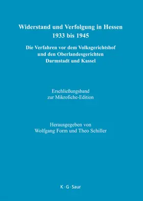 Form / Schiller / Brandes | Erschließungsband zur Mikrofiche-Edition | E-Book | sack.de
