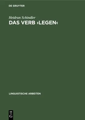 Schindler | Das Verb ›legen‹ | E-Book | www.sack.de