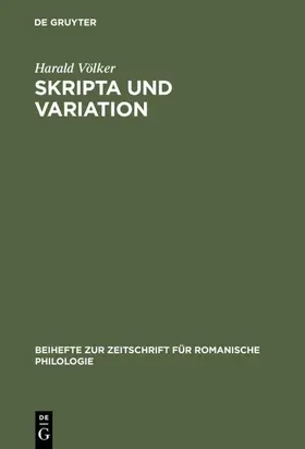 Völker | Skripta und Variation | E-Book | www.sack.de