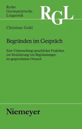 Gohl |  Begründen im Gespräch | eBook | Sack Fachmedien