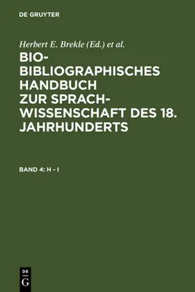 Brekle / Dobnig-Jülch / Höller |  H - I | eBook | Sack Fachmedien