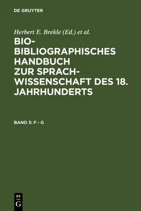 Brekle / Dobnig-Jülch / Höller |  F - G | eBook | Sack Fachmedien