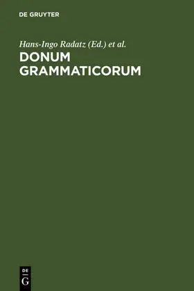 Radatz / Schlösser | Donum Grammaticorum | E-Book | sack.de