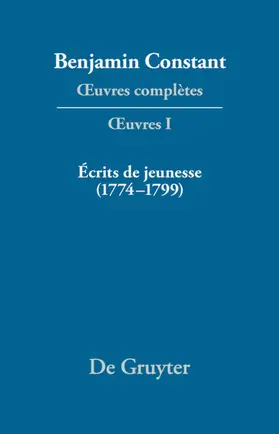 Candaux / Omacini |  Écrits de jeunesse (1774–1799) | eBook | Sack Fachmedien