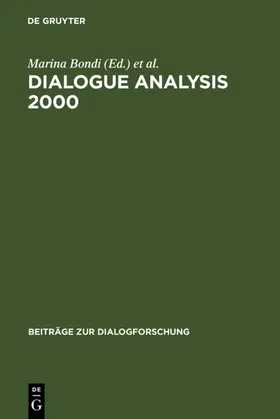 Bondi / Stati | Dialogue Analysis 2000 | E-Book | sack.de