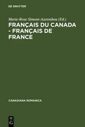 Simoni-Aurembou |  Français du Canada - Français de France | eBook | Sack Fachmedien