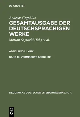 Szyrocki | Vermischte Gedichte | E-Book | www.sack.de