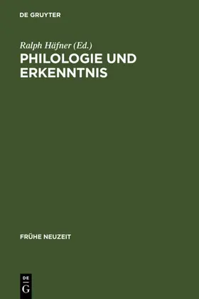 Häfner |  Philologie und Erkenntnis | eBook | Sack Fachmedien