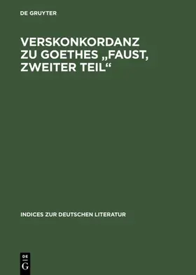 Sondrup / Jones |  Verskonkordanz zu Goethes „Faust, Zweiter Teil“ | eBook | Sack Fachmedien