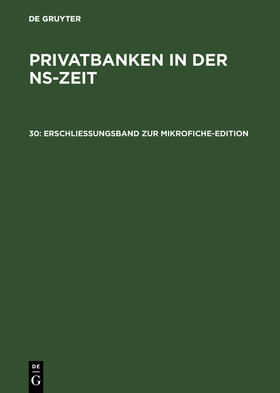 Erschließungsband zur Mikrofiche-Edition | E-Book | sack.de