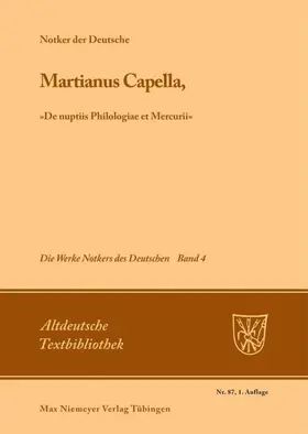 Notker der Deutsche / King |  Martianus Capella, »De nuptiis Philologiae et Mercurii« | eBook | Sack Fachmedien