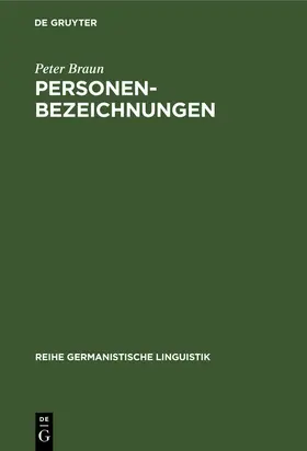 Braun |  Personenbezeichnungen | eBook | Sack Fachmedien