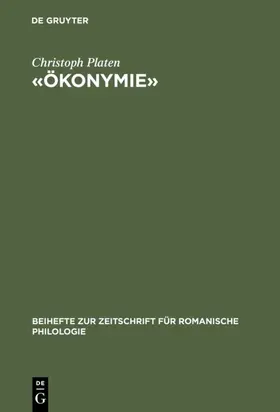 Platen |  «Ökonymie» | eBook | Sack Fachmedien