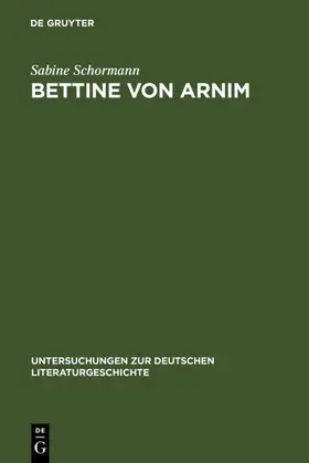 Schormann | Bettine von Arnim | E-Book | www.sack.de