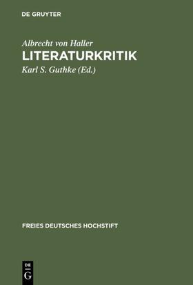 Haller / Guthke |  Literaturkritik | eBook | Sack Fachmedien