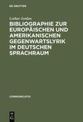 Jordan |  Bibliographie zur europäischen und amerikanischen Gegenwartslyrik im deutschen Sprachraum | eBook | Sack Fachmedien