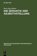 Radatz |  Die Semantik der Adjektivstellung | eBook | Sack Fachmedien