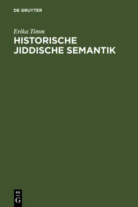 Timm | Historische jiddische Semantik | E-Book | sack.de