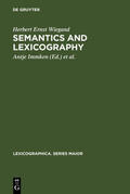 Wiegand / Immken / Wolski |  Semantics and Lexicography | eBook | Sack Fachmedien